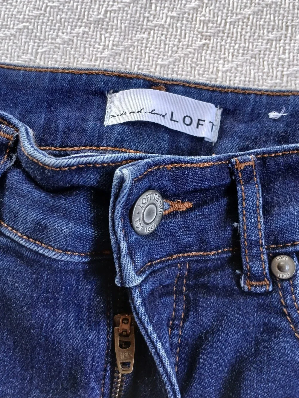 loft ♡ slim flare denim jeans 4/27 boho - Picture 5 of 10